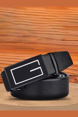 Winsome Deal Men Textured Slider Buckle Formal Belt