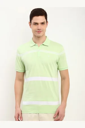 Allen Solly Men Striped Polo Collar Pockets T-shirt