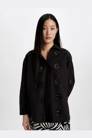 DeFacto Women Spread Collar Long Sleeves Casual Shirt