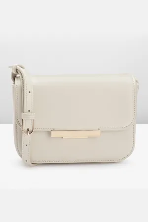 MANGO Sling Bag with Flap Closure