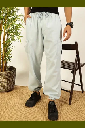 Mast & Harbour Men Parachute Loose Fit Mid Rise Cotton Cargo-Style Trousers