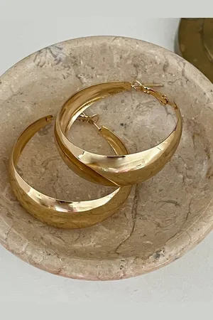 FÁBULA Thick Chunky Circular Hoop Earrings