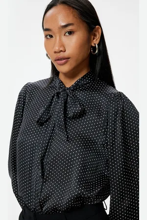 Koton Women Collarless Polka Dots Printed Casual Shirt