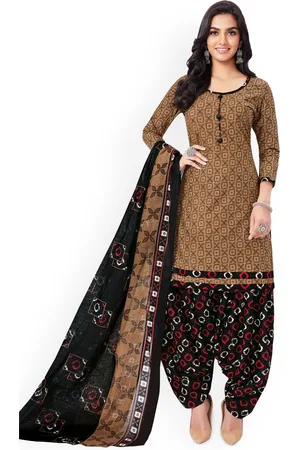 Miraan Floral Printed Pure Cotton Unstitched Dress Material