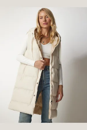 Happiness istanbul Women Solid Longline Puffer Jacket