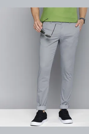 Indian Terrain Men Mid-Rise Textured Kruger Skinny Fit Trousers