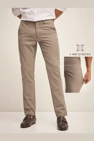 The Bear House Men Solid 4 Way Stretch Formal Trouser