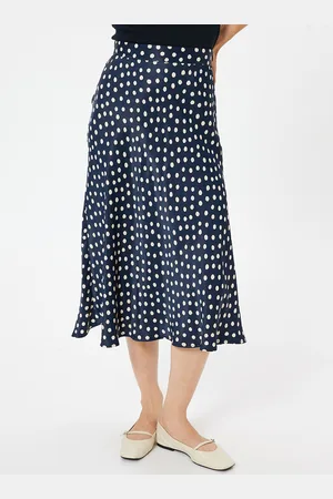 Koton Women Polka Dots Printed A-Line Midi Skirts