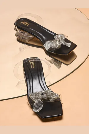 JM Looks Women Block Sandals With Bows