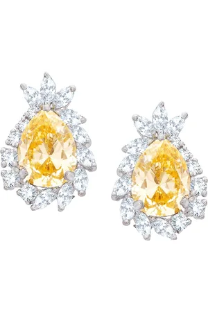 Anayra Jewellery White Circular Studs Earrings