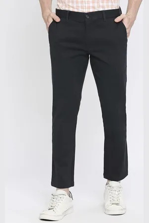 Basics Men Slim Fit Tapered Fit Regular Trousers