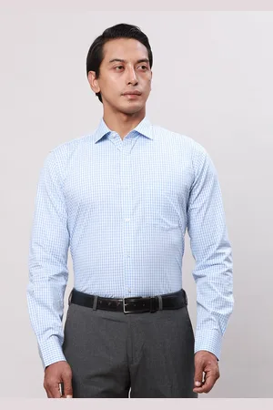 Park Avenue Checked Cotton Slim Fit Opaque Formal Shirt