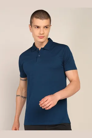 Golden Kite Men Polo Collar Applique T-shirt