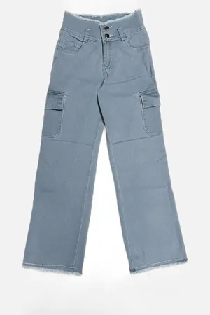 SKY HEIGHTS Girls Wide Leg Jeans
