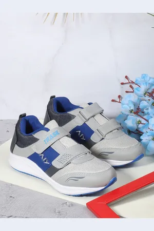 TRASE Boys Grey & Blue Running Shoes