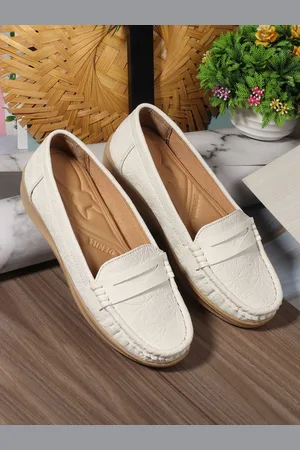 Denill Women Synthetic Leather Wedge Heel Loafers