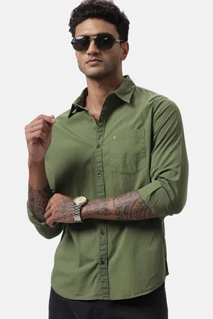 WROGN Men Custom Spread Collar Solid Cotton Casual Shirt