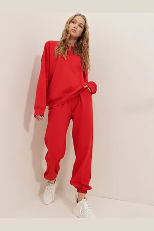 Trend Alacati stili Women Round Neck Tracksuits