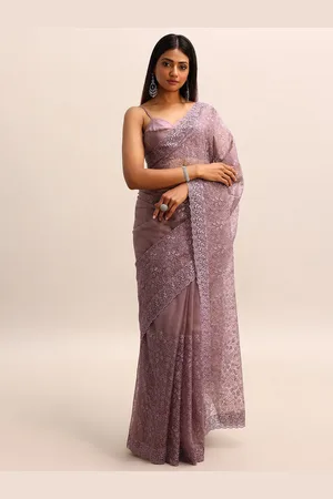 KALKI Fashion Floral Embroidered Organza Saree