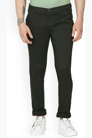 Miraan Men Cotton Mid-Rise Trousers
