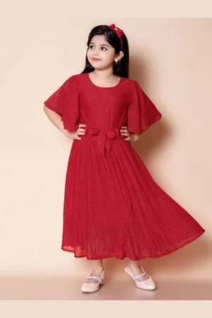 BAESD Girls Flared Sleeves Maxi Dress
