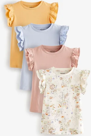 Next Girls Set of 4 Pure Cotton Tops