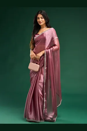 kasee Embellished Solid Saree With Blouse Piece