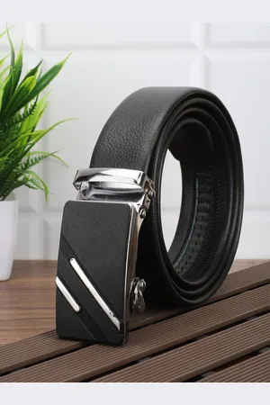 Winsome Deal Men Textured Slider Buckle Formal Belt