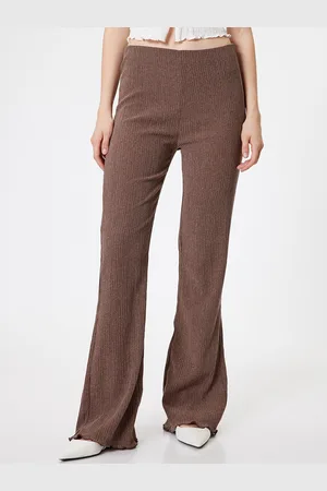 Koton Women Slim Fit Bootcut Trousers