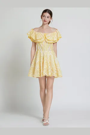 JC Collection Self Design Off-Shoulder Fit & Flare Mini Dress