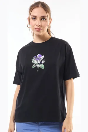 Bewakoof Women Graphic Printed Pure Cotton Oversized T-shirt
