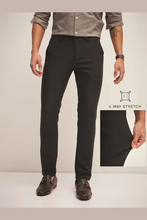 The Bear House Men Solid 4 Way Stretch Formal Trouser
