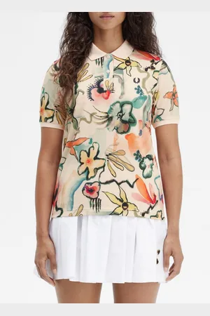 Fred Perry Women Printed Polo Collar Pockets T-shirt