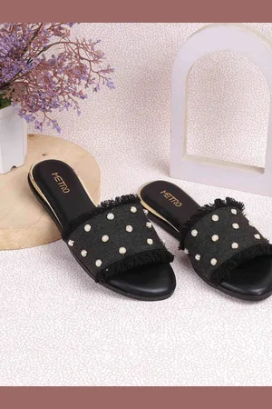Metro Women Printed Open Toe Flats
