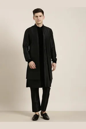 TheEthnic.Co Woven Design Longline Nehru Jackets