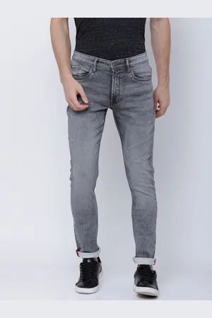LocoMotive Men Grey Slim Fit Mid-Rise Clean Look Stretchable Jeans