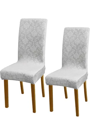 HOKIPO Light Grey 2 Pieces 200GSM Stretchable Chair Covers