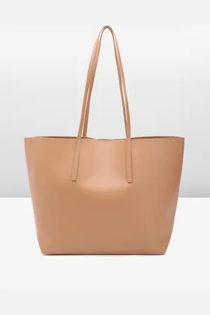 MANGO Textured Oversized Structured Shoulder Bag