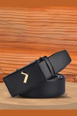 Winsome Deal Men Textured Slider Buckle Formal Belt