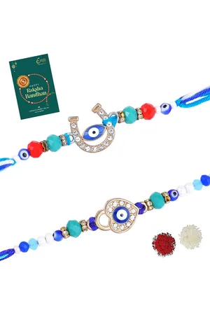 ESTELE Set Of 2 Thread & Beaded Tie Up Rakhis