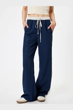 Koton Women Mid-Rise Loose Fit Wide Leg Trousers