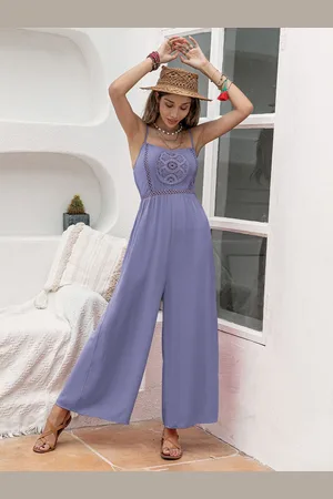 JC Mode Women Self Design Shoulder Straps Basic Jumpsuit