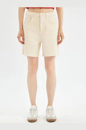 DeFacto Women Cotton Mid-Rise Shorts
