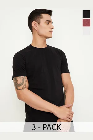 Max Collection Men Solid T-Shirt - Pack of 2