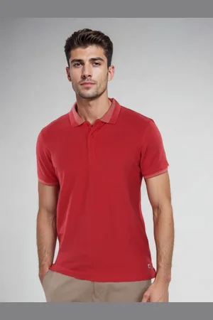 Celio Men Solid Polo Collar Cotton T-Shirt
