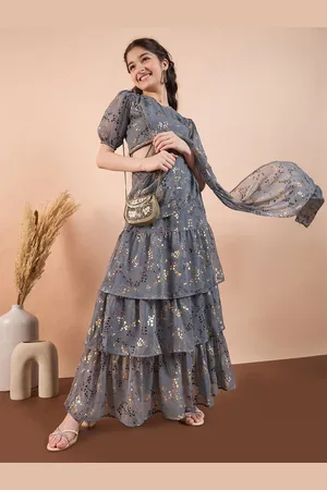 Stylo Bug Girls Printed Ready to Wear Lehenga & Blouse With Dupatta