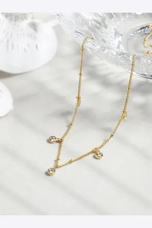 Accessorize London 14K Gold-plated Cubic Zirconia Station Necklace