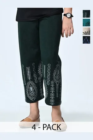 BAESD Girls Pack Of 4 Printed Regular Trousers