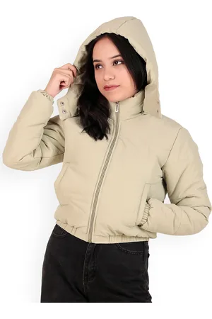 Brazo Women Camouflage Lightweight Crop Puffer Jacket