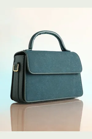 Campus Sutra Suede Structured Satchel with Fringed